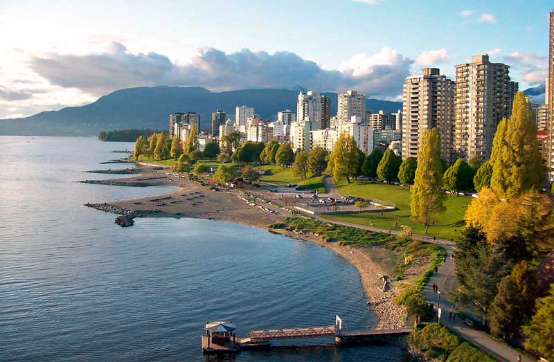 Vancouver Kanada, tengerparti városkép