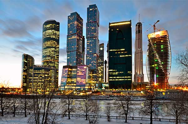 Moszkva modern épületei, Oroszország