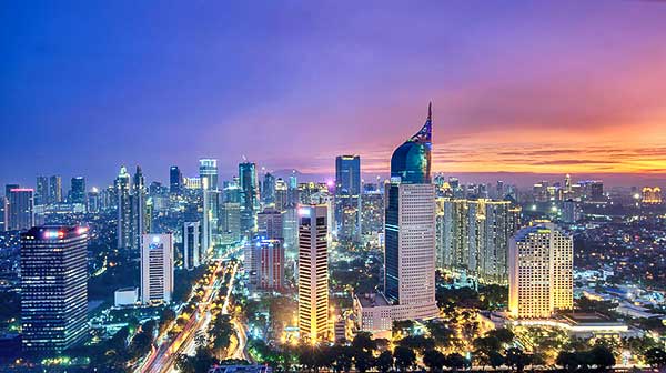 A Jáva-szigeti Jakarta, Indonézia fővárosa